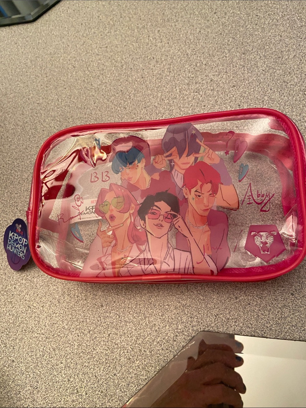 Pink Clear Cosmetic Pouch